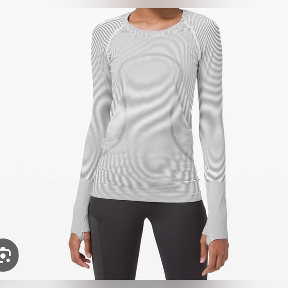 lululemon athletica Tops - Lululemon Swiftly Tech Tempo Stripe black/white